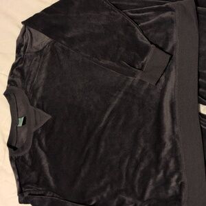 Charcol Velour Lounge Set Sz. Large Very Good Condition Long Sleeve Top & Pants